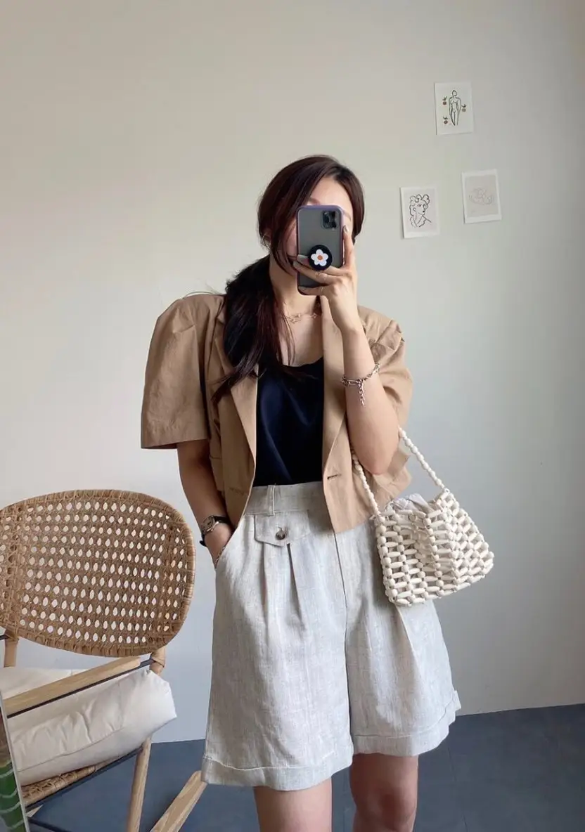 여성용 봄 여름 허리 리본 루즈 핏 자켓 상세 이미지 36