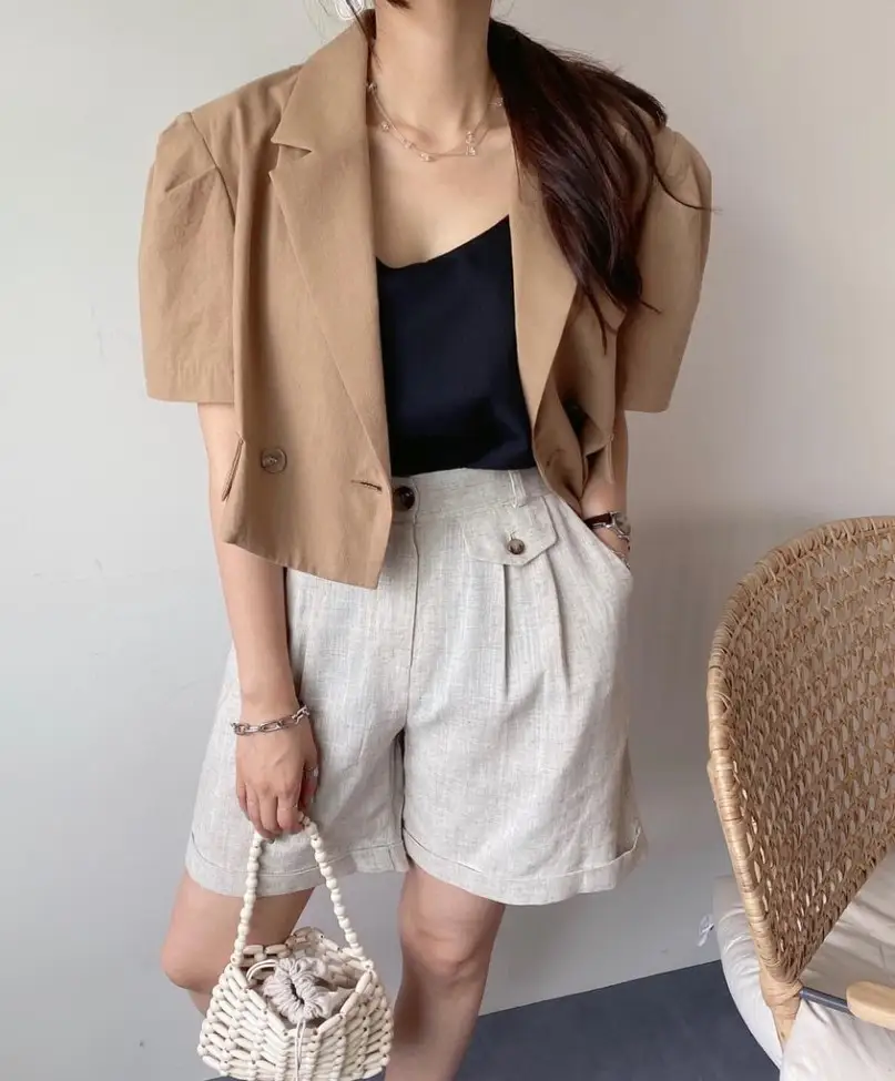 여성용 봄 여름 허리 리본 루즈 핏 자켓 상세 이미지 37