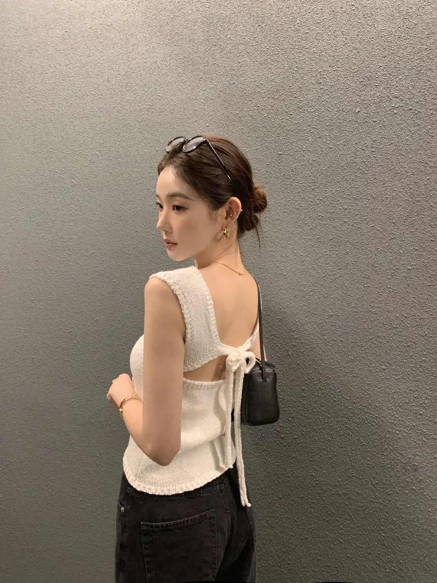 여성용 블라우스 스타일 니트 셔츠 상세 이미지 2