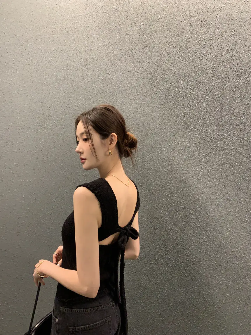 여성용 블라우스 스타일 니트 셔츠 상세 이미지 33
