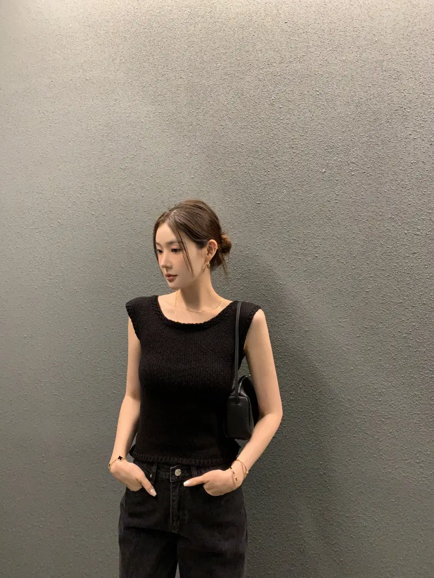 여성용 블라우스 스타일 니트 셔츠 상세 이미지 34