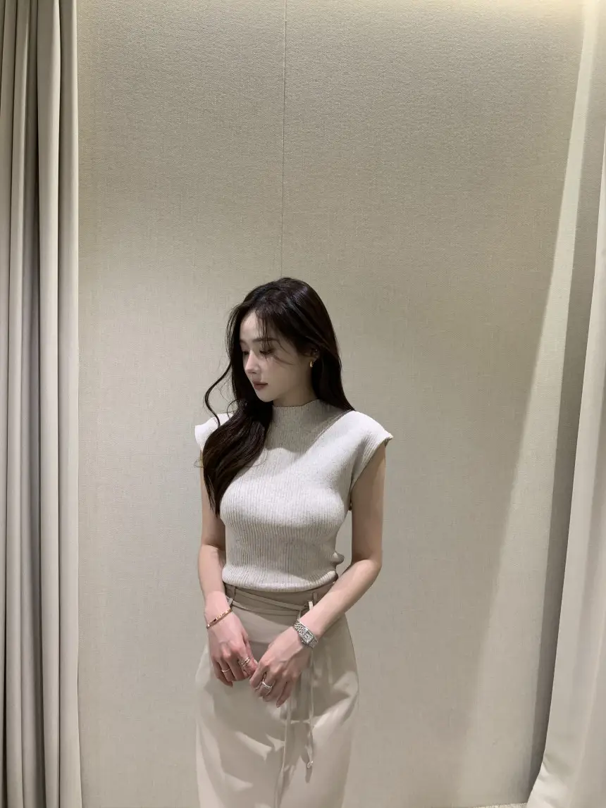 2026 여름 신상 단색 심플 니트 셔츠 상세 이미지 8