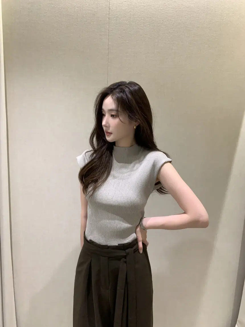 2026 여름 신상 단색 심플 니트 셔츠 상세 이미지 14