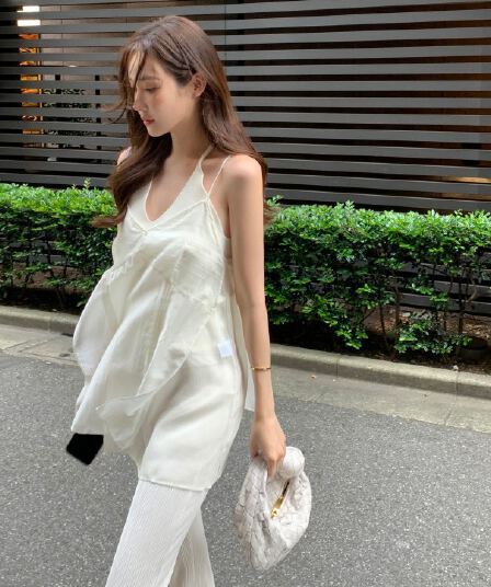 있음 선적 사이즈 업데이트 한국 chic 여름 새로운 디자인 센스 캐미솔