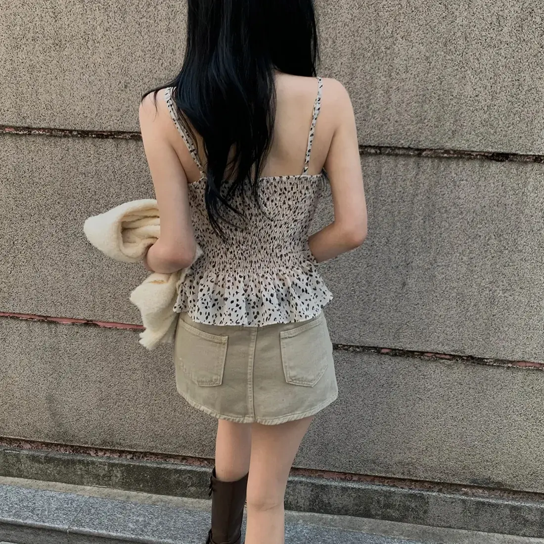 여성용 벨벳 블라우스 상세 이미지 14