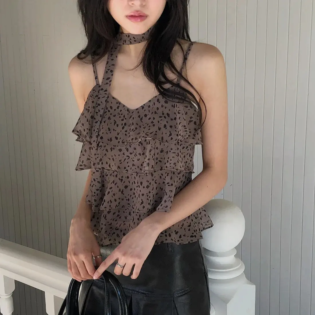 여성용 벨벳 블라우스 상세 이미지 40