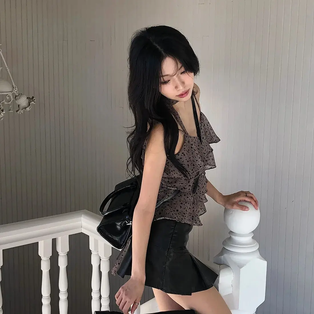 여성용 벨벳 블라우스 상세 이미지 42