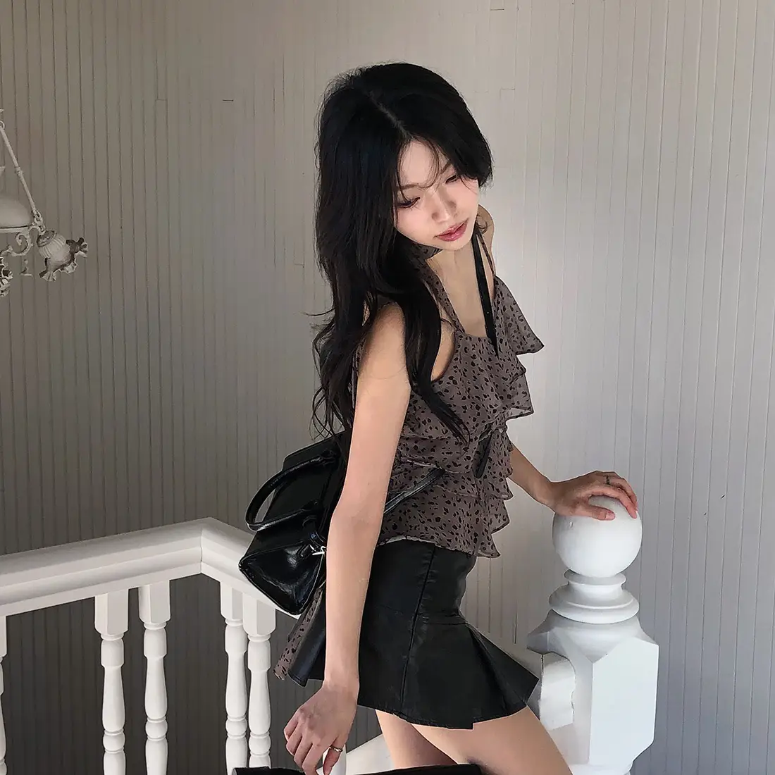 여성용 벨벳 블라우스 상세 이미지 97