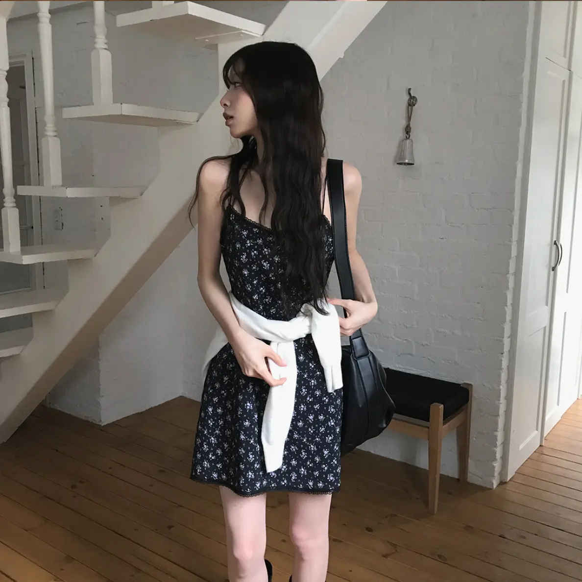 플라워 레이스 민소매 원피스 상세 이미지 1