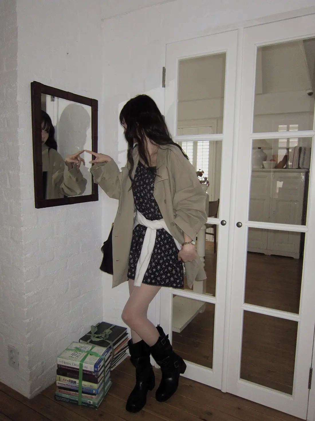 플라워 레이스 민소매 원피스 상세 이미지 4