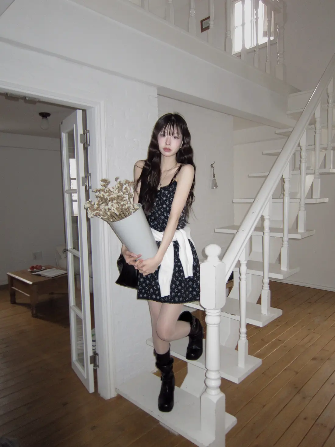 플라워 레이스 민소매 원피스 상세 이미지 7