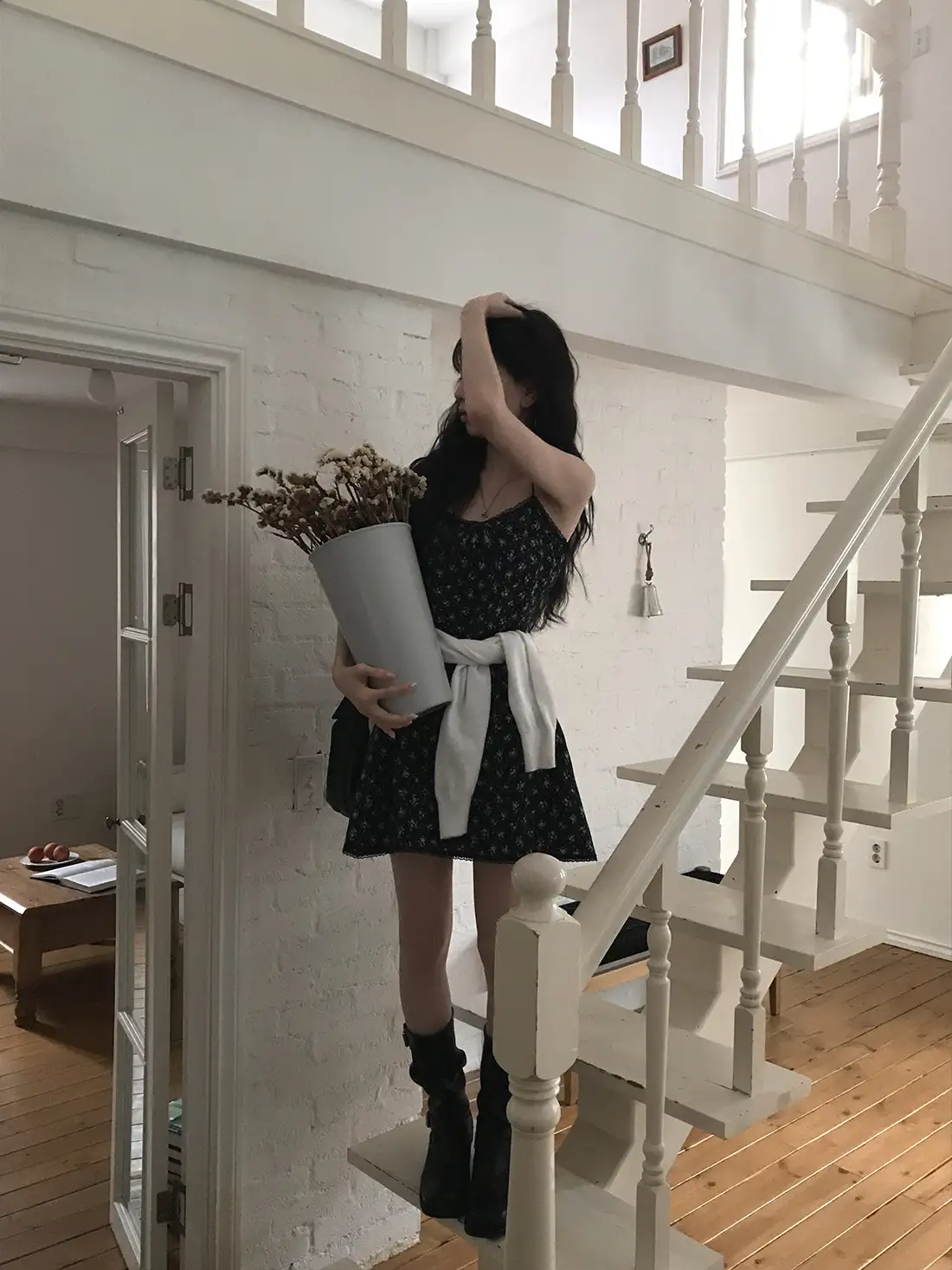 플라워 레이스 민소매 원피스 상세 이미지 10