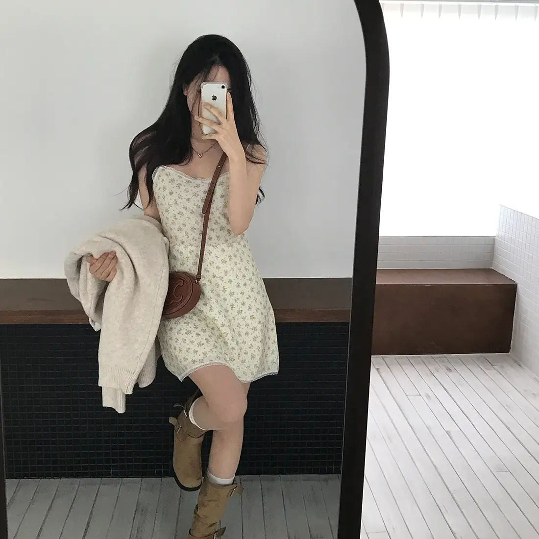 플라워 레이스 민소매 원피스 상세 이미지 17