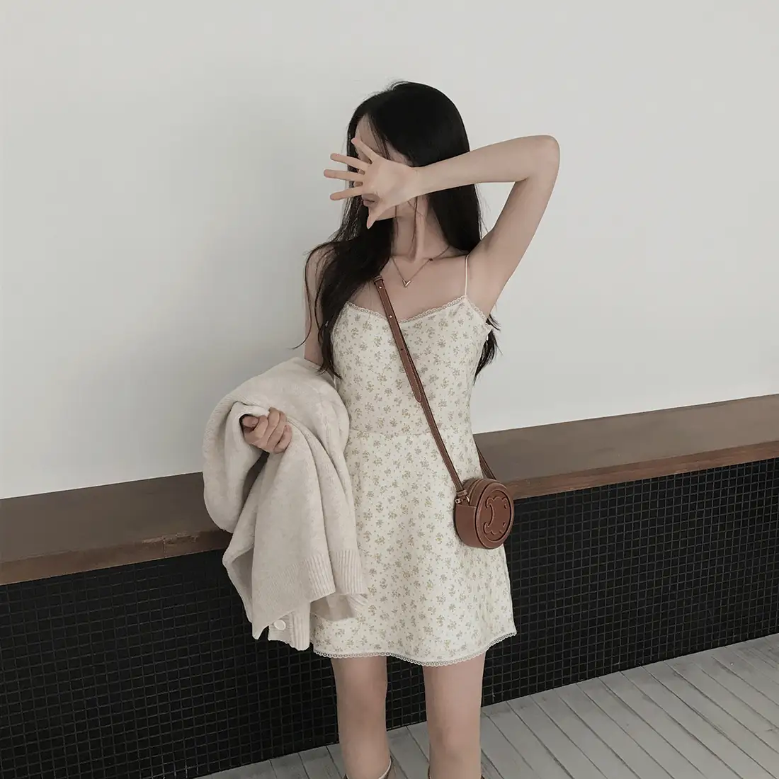 플라워 레이스 민소매 원피스 상세 이미지 24
