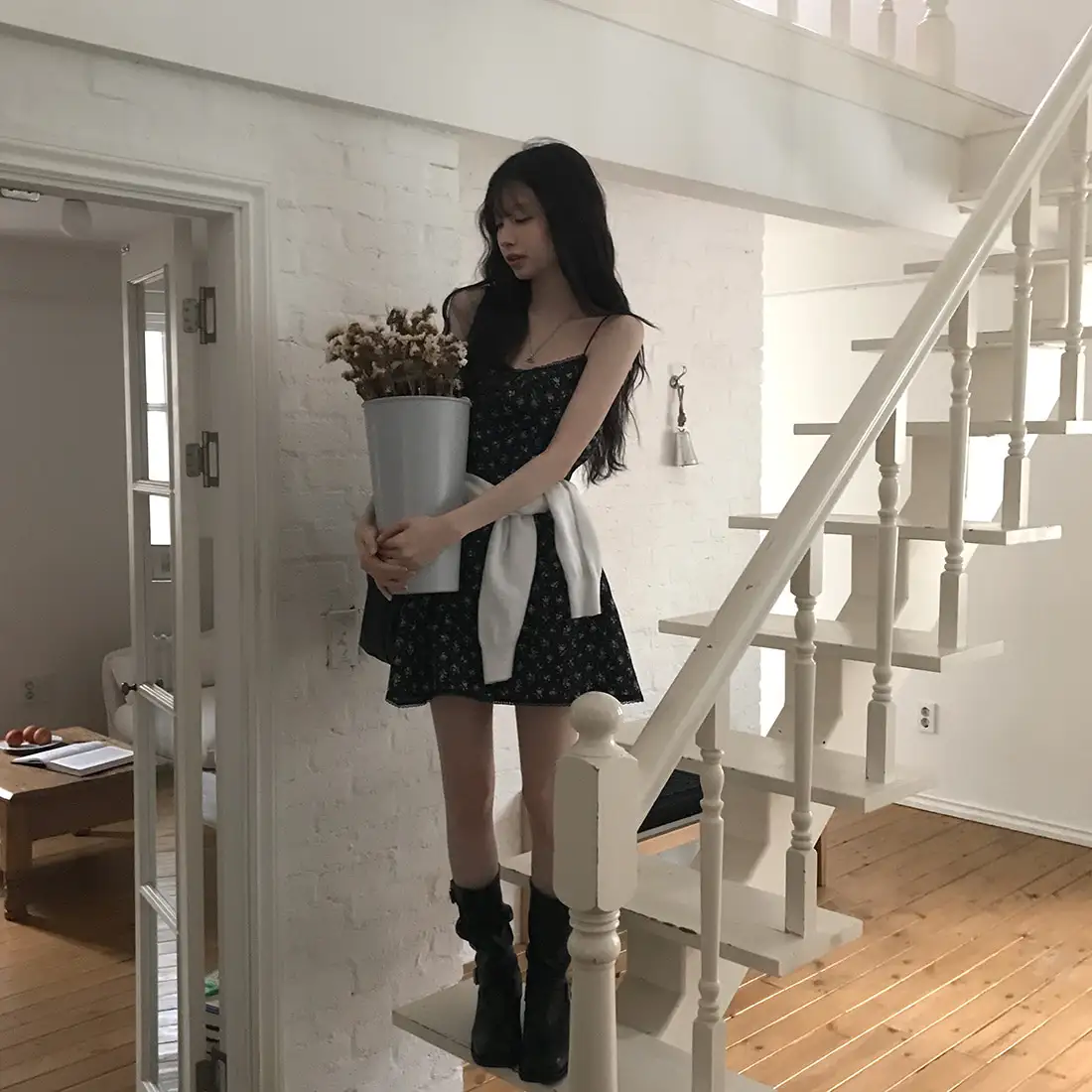 플라워 레이스 민소매 원피스 상세 이미지 29