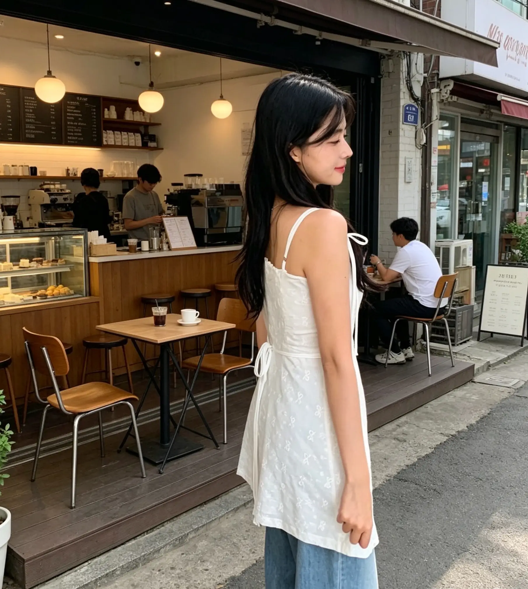 한국 스타일 벨트 블라우스 원피스 상세 이미지 6