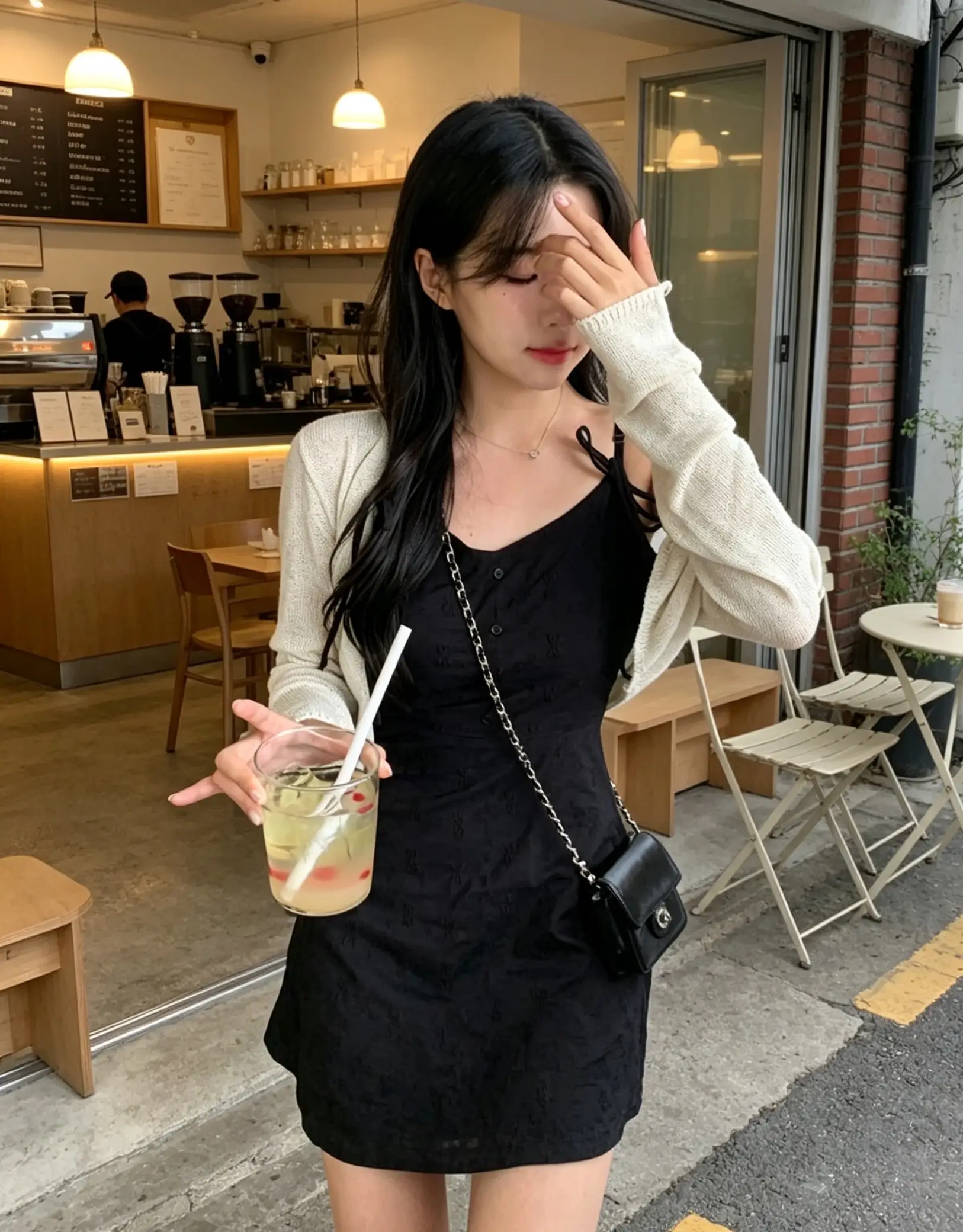 한국 스타일 벨트 블라우스 원피스 상세 이미지 8