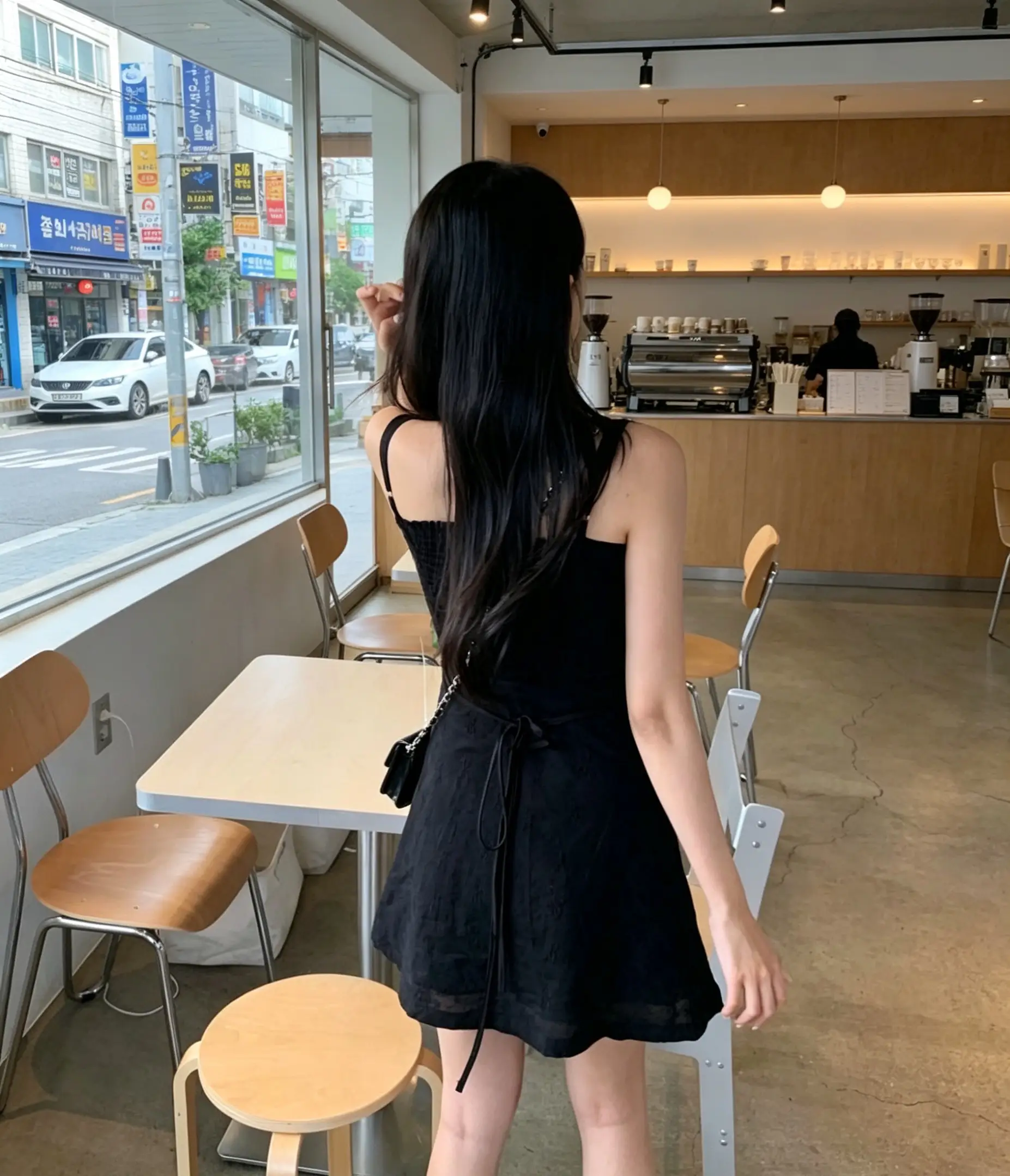 한국 스타일 벨트 블라우스 원피스 상세 이미지 11
