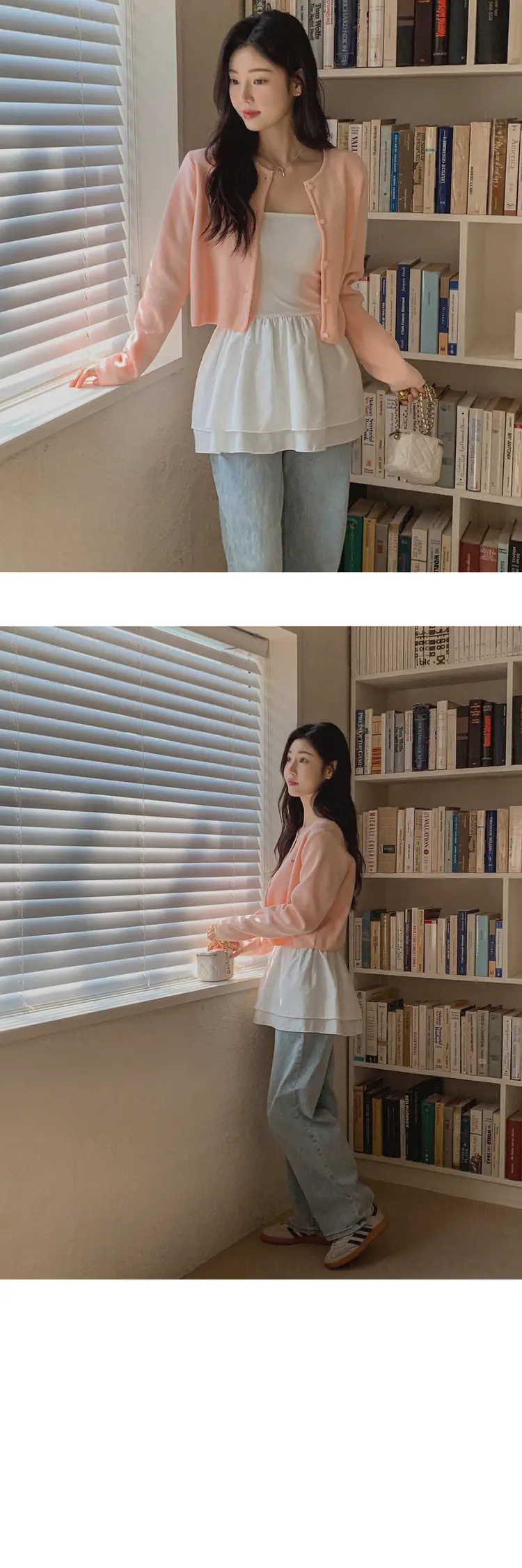 복고 스타일 하의용 블라우스 원피스 상세 이미지 5