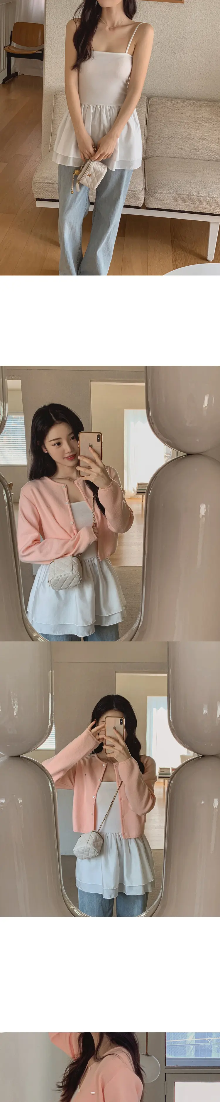 복고 스타일 하의용 블라우스 원피스 상세 이미지 6