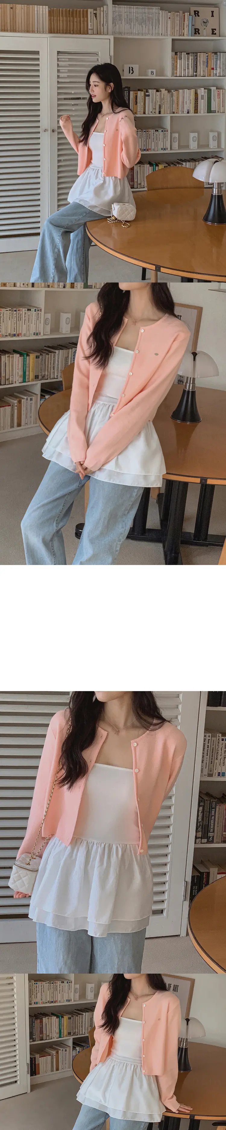 복고 스타일 하의용 블라우스 원피스 상세 이미지 7