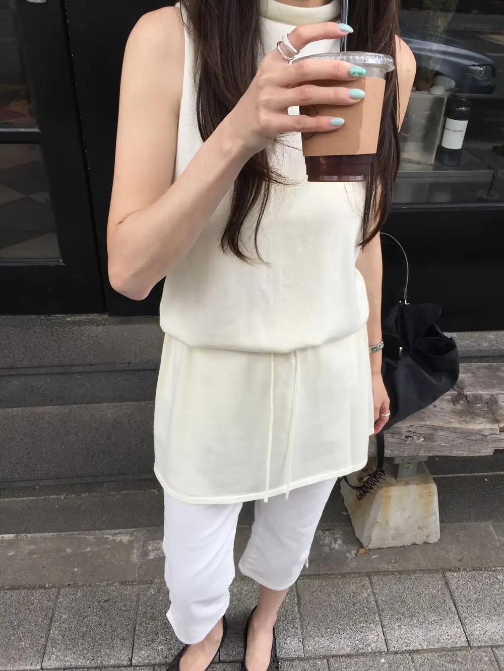 민소매 허리 조절 원피스 상세 이미지 1