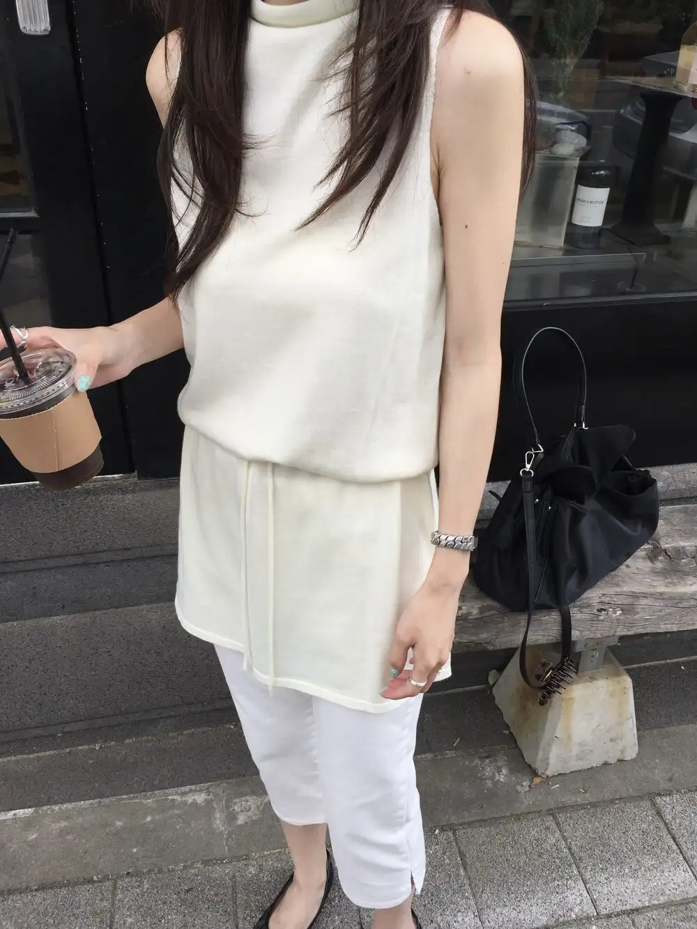 민소매 허리 조절 원피스 상세 이미지 3