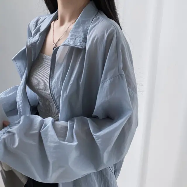 한국인기 루즈핏 끈 디테일 긴소매 가디건 상세 이미지 3