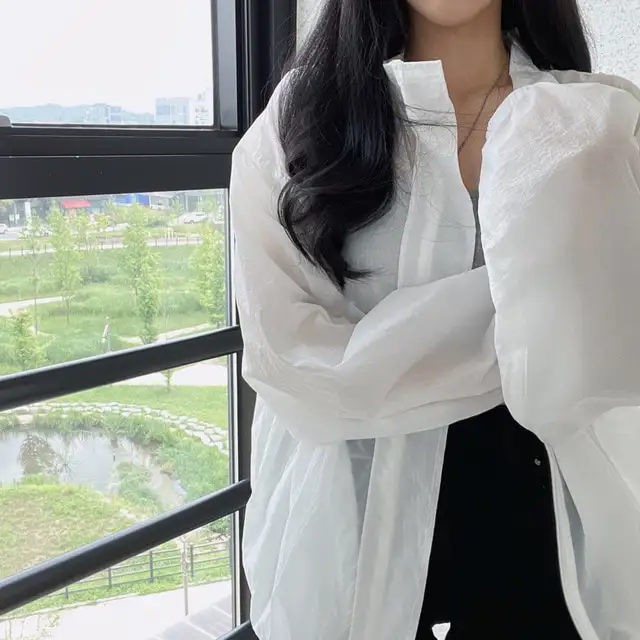 한국인기 루즈핏 끈 디테일 긴소매 가디건 상세 이미지 11