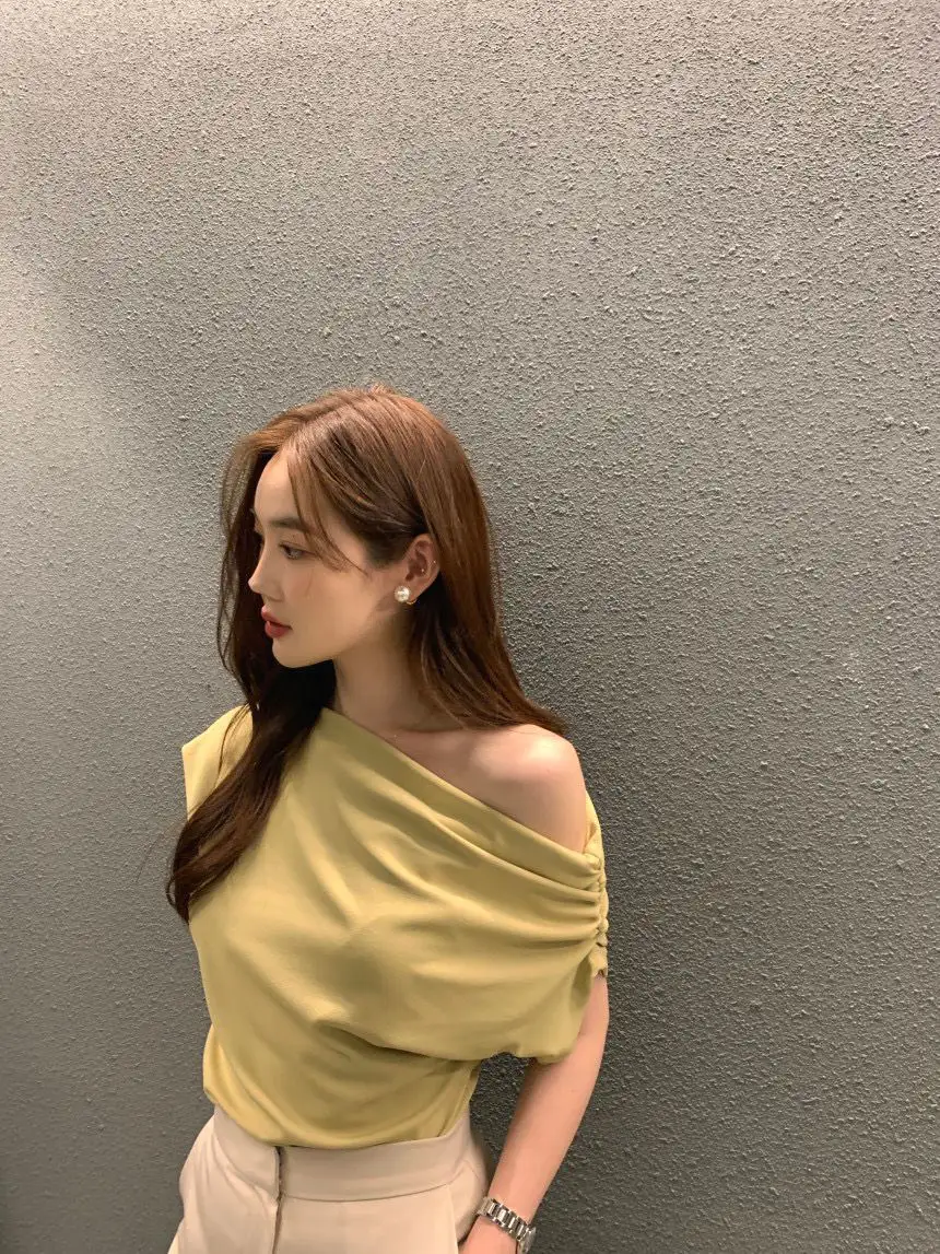 프렌치 원숄더 티셔츠 상세 이미지 6