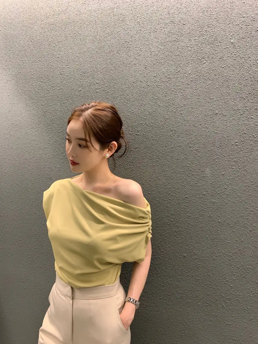 프렌치 원숄더 티셔츠 상세 이미지 7