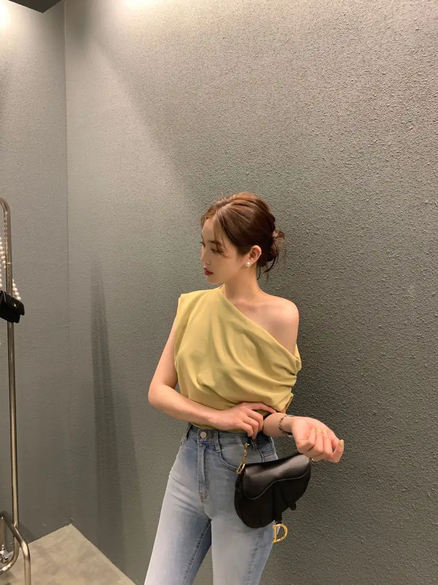 프렌치 원숄더 티셔츠 상세 이미지 11