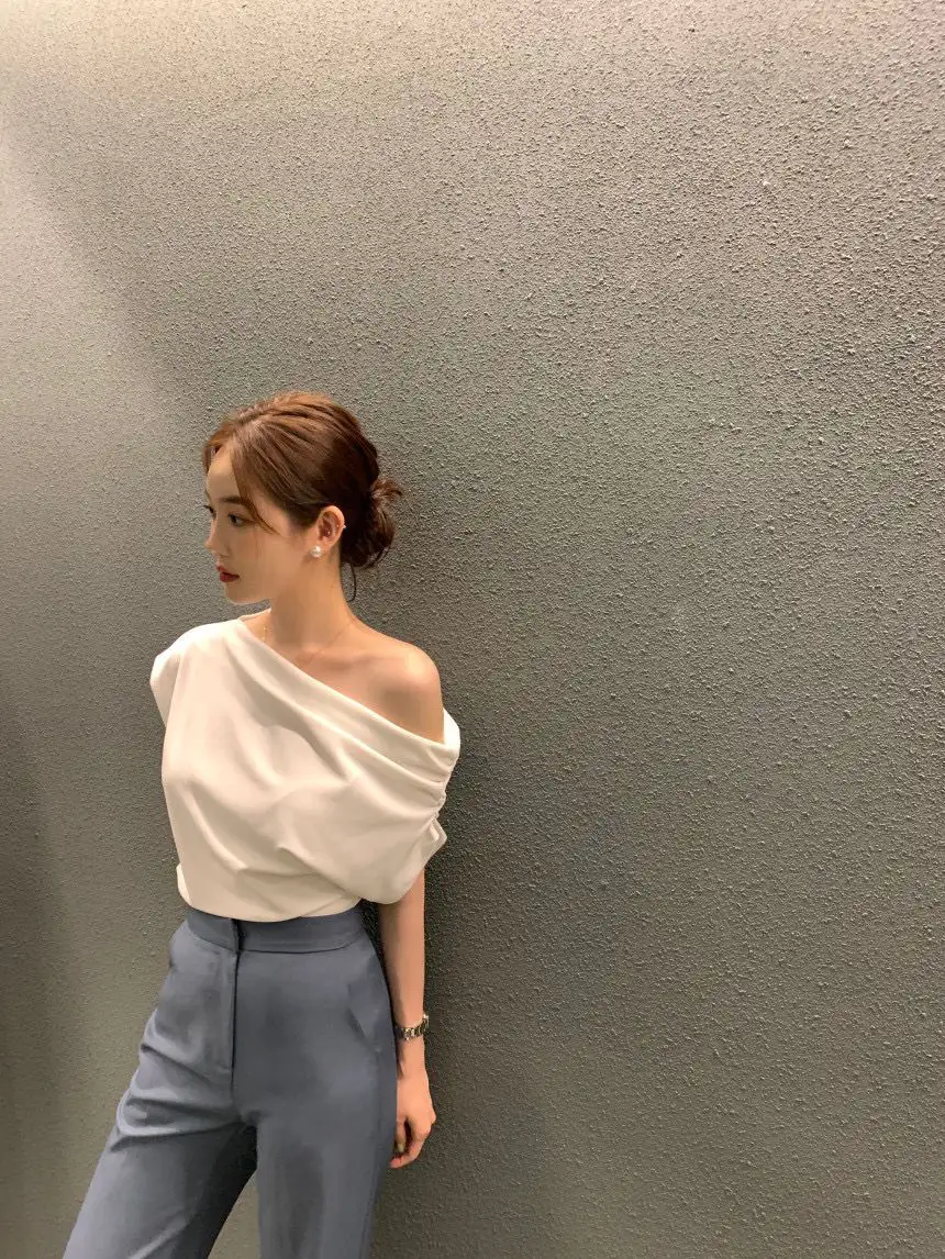 프렌치 원숄더 티셔츠 상세 이미지 21
