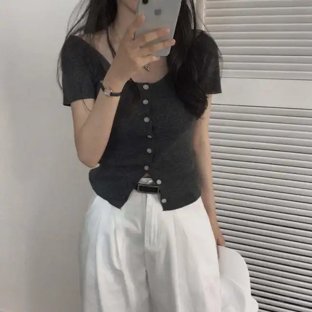 V넥 오프숄더 니트 상세 이미지 47