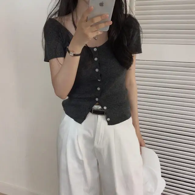 V넥 오프숄더 니트 상세 이미지 48