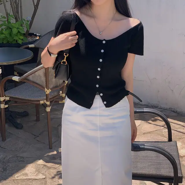 V넥 오프숄더 니트 상세 이미지 66