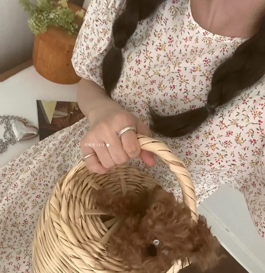퍼프소매 슬릿 플라워 쉬폰 원피스 상세 이미지 20