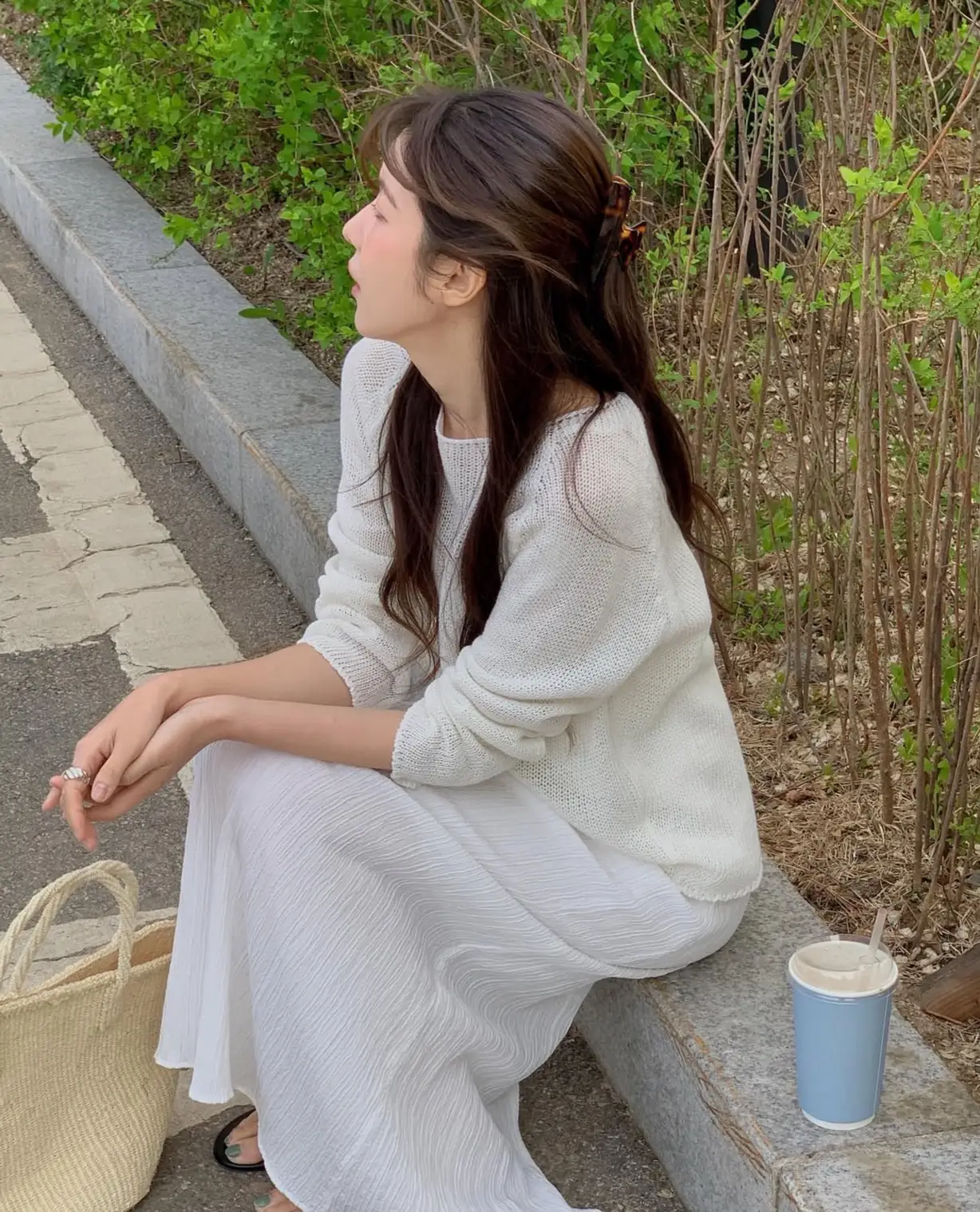 심플 긴소매 니트 상세 이미지 15