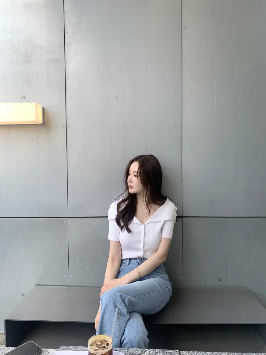 오프숄더 반소매 니트 상세 이미지 34