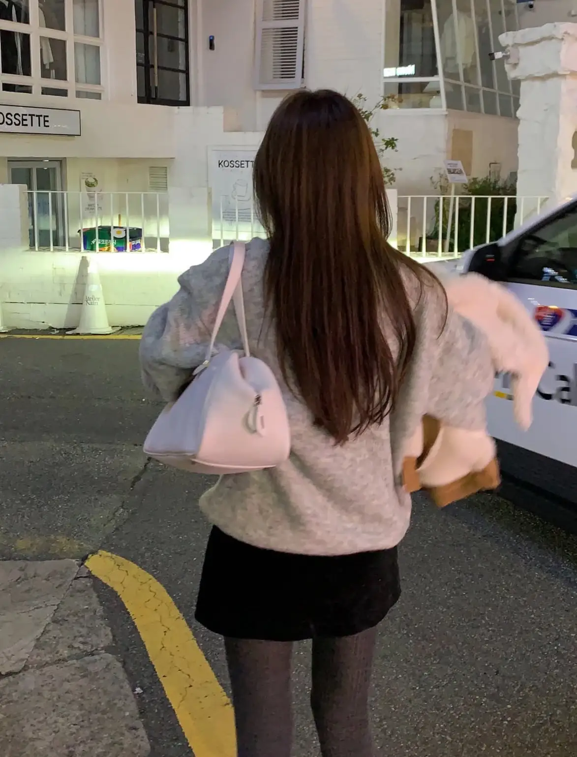 스탠드 칼라 지퍼 배색 루즈핏 니트 상세 이미지 12