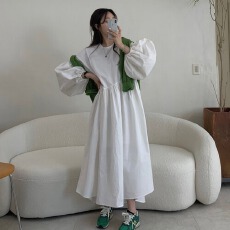 批发已出货尺码更新<b class='q'>韩国</b>chic秋季新款韩系大版松弛感宽松长款连衣裙