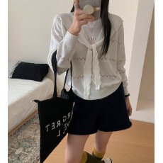 已出货韩国chic秋季新款波纹披肩针织衫