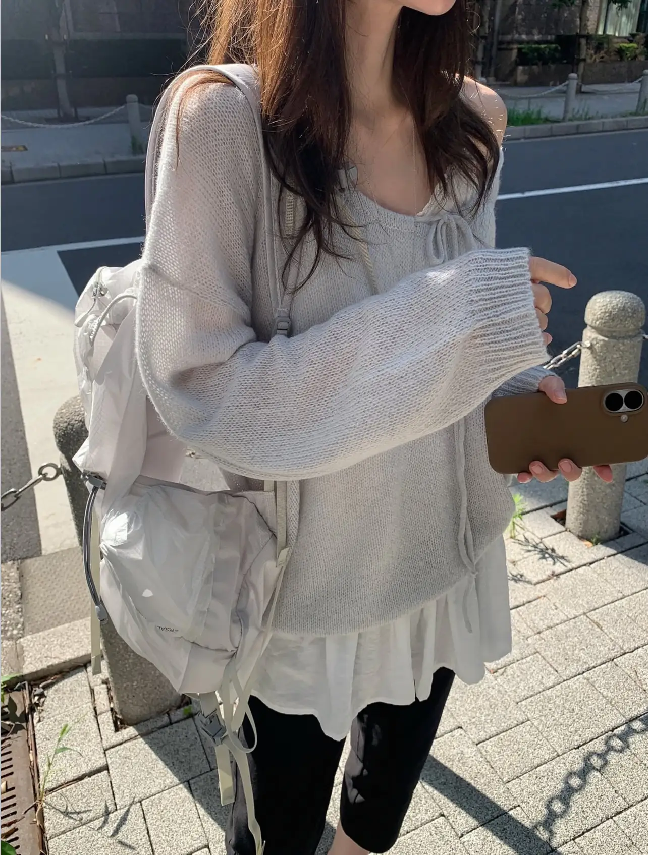 넥타이 디테일 니트 상세 이미지 16