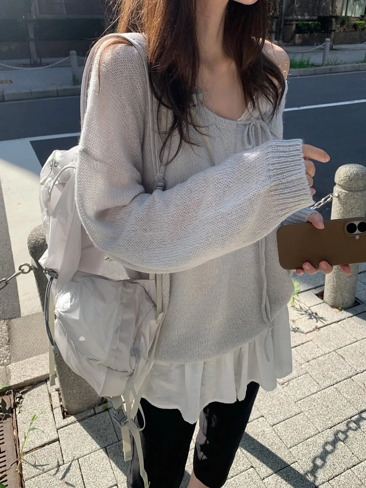 넥타이 디테일 니트 상세 이미지 18
