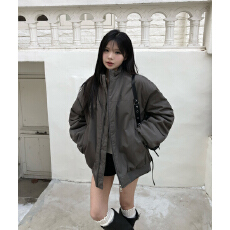 韩国chic秋冬新款立领飞行员简约加棉夹克棒球服外套