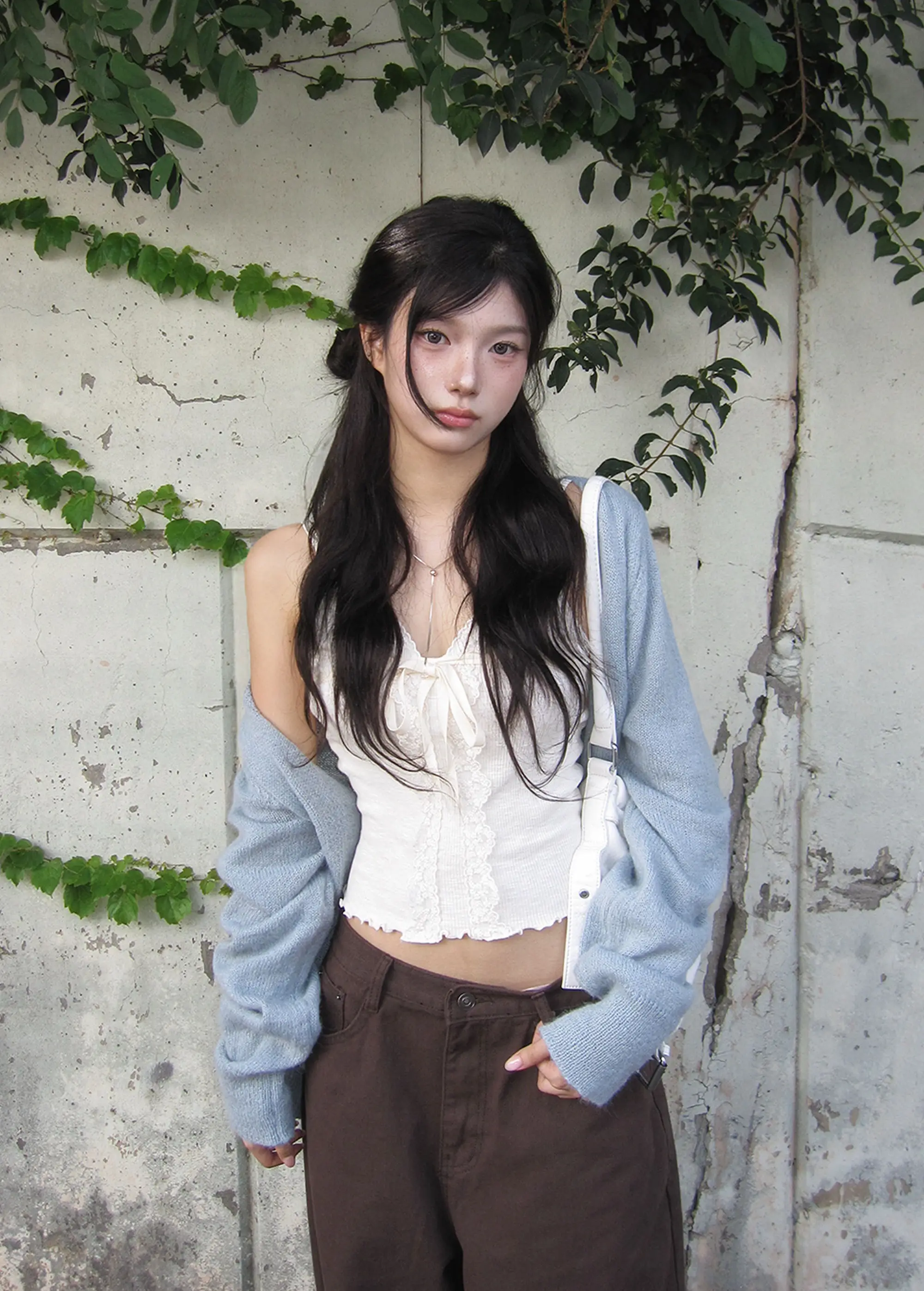 사이드 버튼 긴소매 니트 (3color) 상세 이미지 1