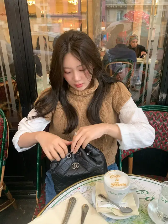 스탠드 칼라 반소매 니트 (3color) 상세 이미지 34