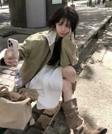 한국 chic 가을 겨울 새로운 한 부서 프로필 모양 스탠드 칼라 워크웨어 재킷