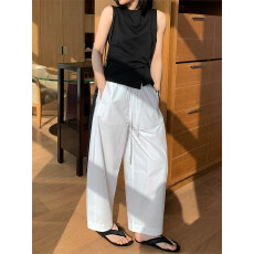 批发极简随性量感气球裤茧型阔腿九分裤休闲裤女