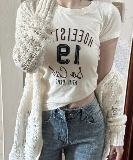 아메리칸 알파벳 자수 반팔 티셔츠 여성 여름 새로운 긍정적 인 어깨 몸매 가꾸기 슬림해 보이는 핫걸 라운드 넥 조수 브랜드 맨위 ins